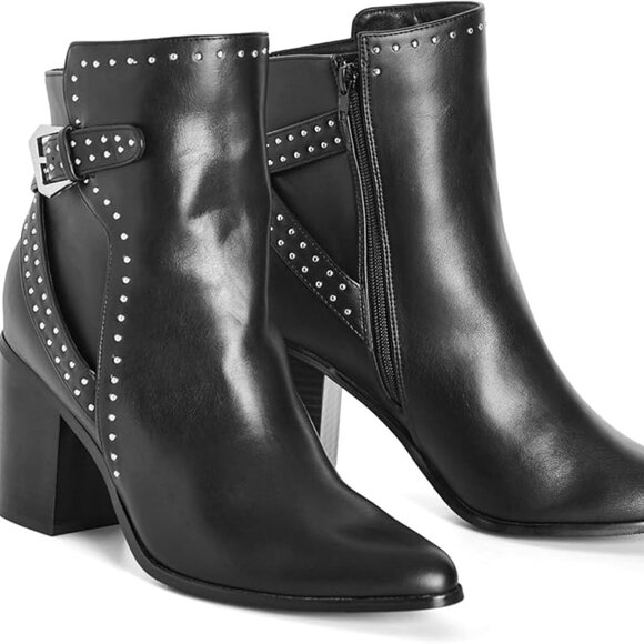 New in box! City Chic Orly Wide Rock Stud Black Booties Size 9.5/10 - Picture 3 of 9